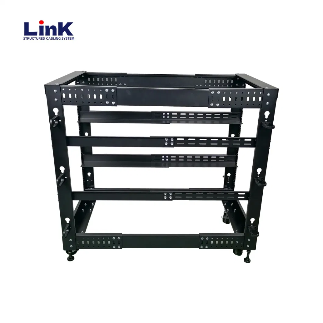 High Quality Data Center Open Frame Rack Server 9u 18u 22u Network Rack with Wheels