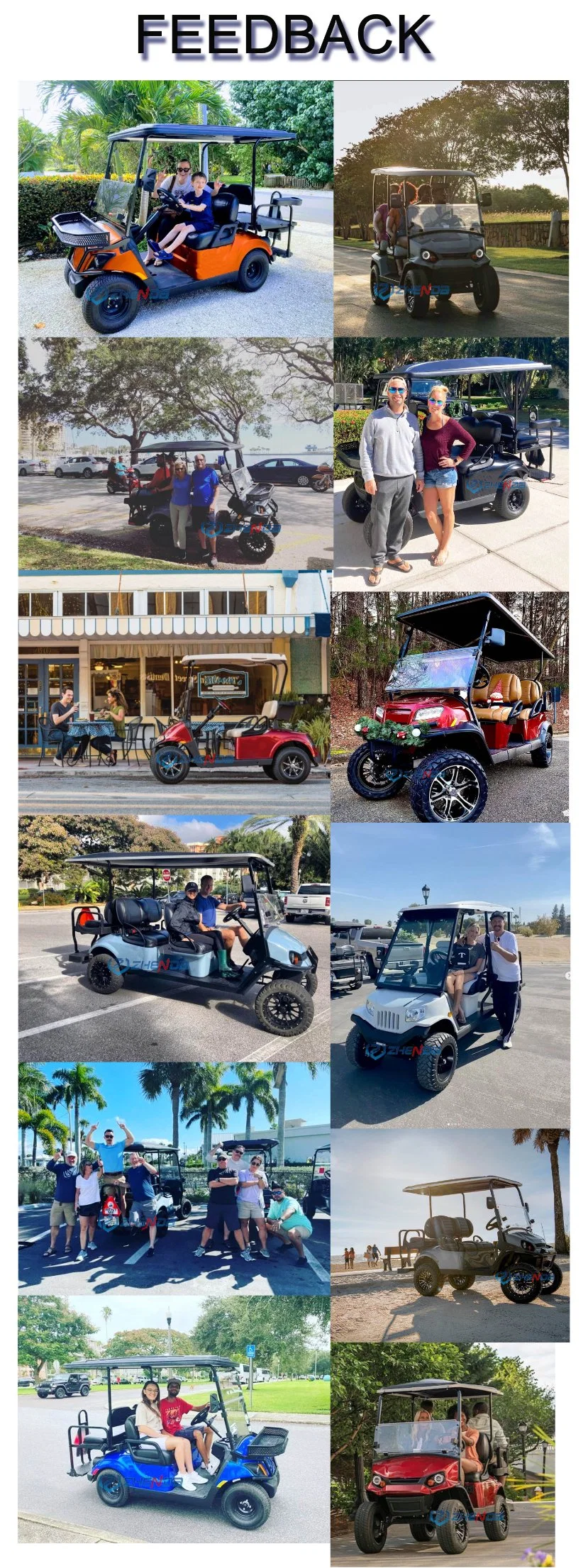 Brand New Utility Vehicle Type-C&USB Charging Ports Golf Buggy Club Carts Golf Kart Long Range Electric Golf Cart