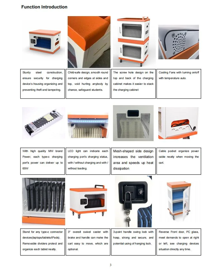 Reliable Cheap Mobile Laptop Chrome Book 16 Port Charging Cart