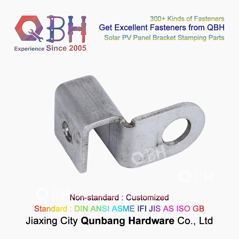 Qbh Customized Stainless Steel Solar Energy Power Photovoltaic PV Panel Bracket Rack Stent Stand Non-Standard Stamping Pressing Hardware Accessories Metal Shim