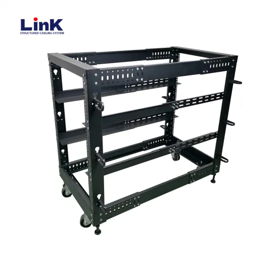 High Quality Data Center Open Frame Rack Server 9u 18u 22u Network Rack with Wheels